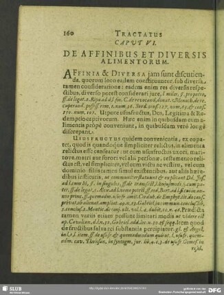 Caput VI. De Affinibus Et Diversis Alimentorum