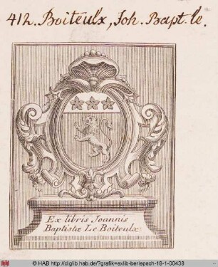 Wappen des Johannes Bapt. le Boiteulx