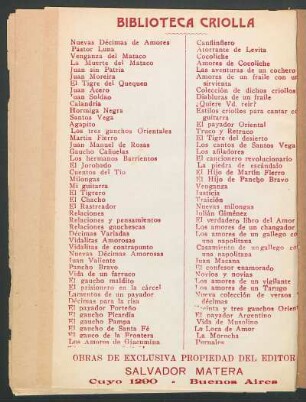 Biblioteca criolla