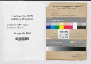 Entnazifizierung Karl Wingerath , geb. 07.12.1888 (Maschinenmeister)