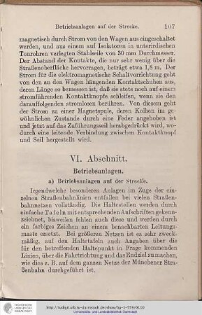 VI. Abschnitt. Betriebsanlagen