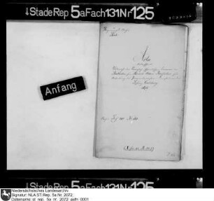 Bestallung des Hinrich Adam Bassielier zum Proviantmeister in der Festung Carlsburg