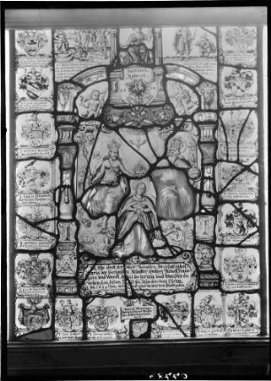 Rottweil Altes Rathaus - Rathaussaal - Glasmalerei Wappenscheibe um 1634