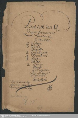 Quare fremuerunt gentes - Mus.1825-E-514 : V (6), Coro, orch, bc