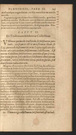 Caput XI. De Tractatione substantiae Collectivae.