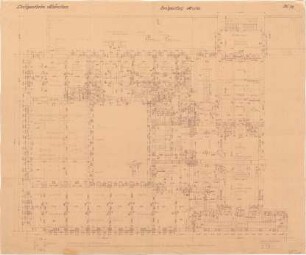 Fischer, Theodor; München - Westend, Bergmannstr.; Ledigenheim - Grundriss EG