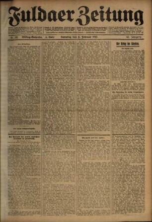 Zweite Ausgabe vom Samstag, den 06. Februar 1915.
