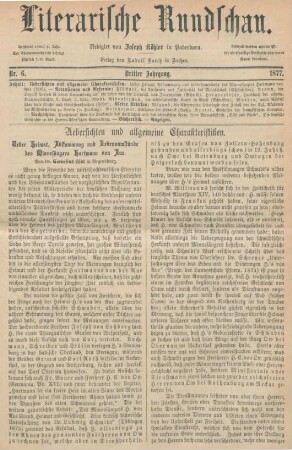 161-166 Ueber Heimat, Abstammung und Lebensumstände des Minnesängers Hartmann von Aue