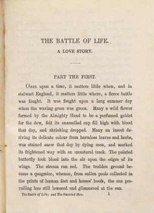 The battle of life; and The haunted man