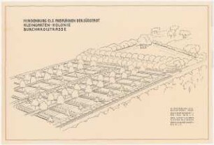Kleingartenanlage, Hindenburg: Perspektivische Ansicht