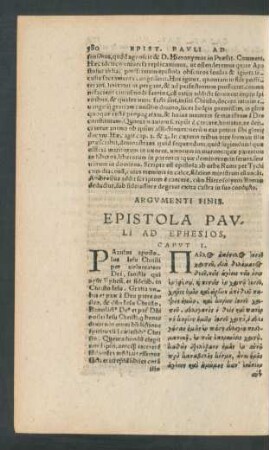 Epistola Pauli Ad Ephesios ...