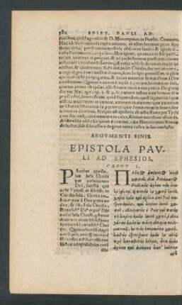 Epistola Pauli Ad Ephesios ...