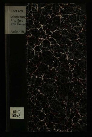 Zur Erinnerung an Alfred von Reumont