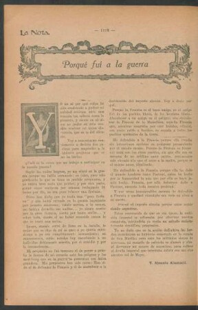 Porqué fuí a la guerra