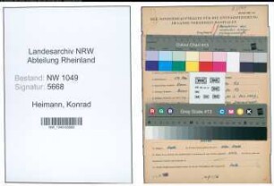 Entnazifizierung Konrad Heimann , geb. 24.05.1914 (Physiker)