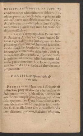 Cap. IIII. De Efficiente sola et cum aliis.