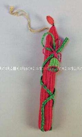 Christbaumschmuck: Kerze aus Naturfaser