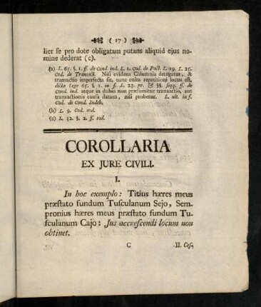 17-20, Corollaria Ex Jure Civili. Ex Jure Canonico.