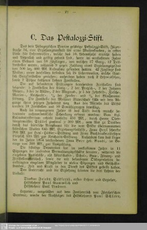C. Das Pestalozzistift