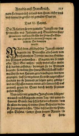 Das XI. Capitel. Die Relation so vorgemelte Jungfraw/ der Princessin und Infantin auß Sicambria that/ ....