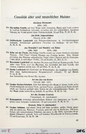 Gemälde Alter und Neuzeitlicher Meister (Nr. 554-606)