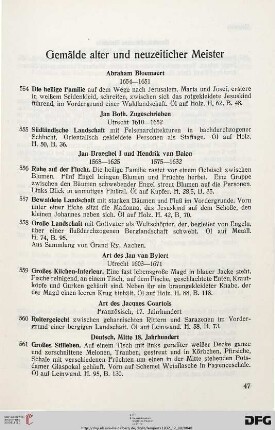 Gemälde Alter und Neuzeitlicher Meister (Nr. 554-606)