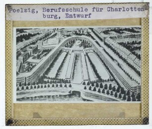 Berufsschule für Charlottenburg, Entwurfszeichnung