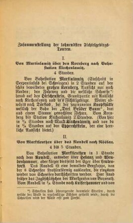 Kleiner Wegweiser durch das Fichtelgebirge : e. Zsstellung d. lohnendsten Touren