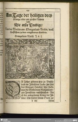 Am Tage der heiligen drey Könige, oder am grossen Newen Jahr