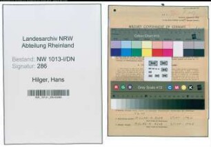 Entnazifizierung Hans Hilger , geb. 28.08.1901 (Prokurist)