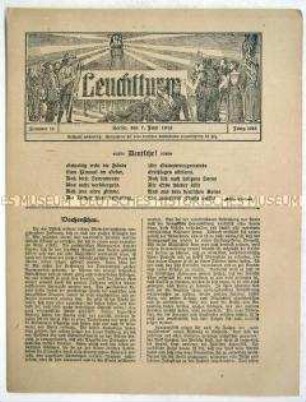 Nachrichtenblatt "Leuchtturm" mit Meldungen zu den Kriegsgegnern
