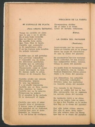 La choza del payador : (Restituta).