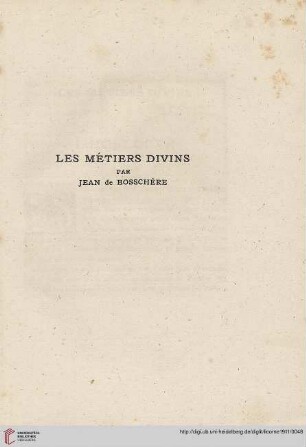 1: Les métiers divins