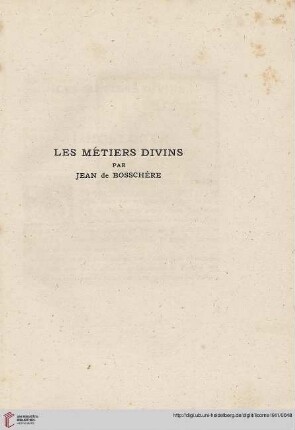 1: Les métiers divins