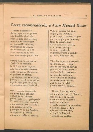 Carta recomendación a Juan Manuel Rosas
