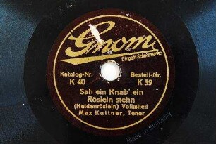 Sah ein Knab' ein Röslein stehn (Heidenröslein) : Volkslied / [Text: Johann Wolfgang von Goethe]