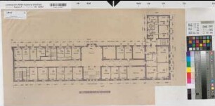 Hamm, Polizeipräsidium, Altbau, Bauteil A, Borbergbaustrasse, 1. Obergeschoss, Grundriss