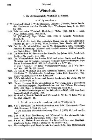 b. Struktur der württembergischen Wirtschaft