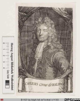 Bildnis Charles Montagu, 1714 1. Earl of Halifax