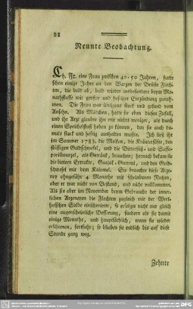 Neunte Beobachtung