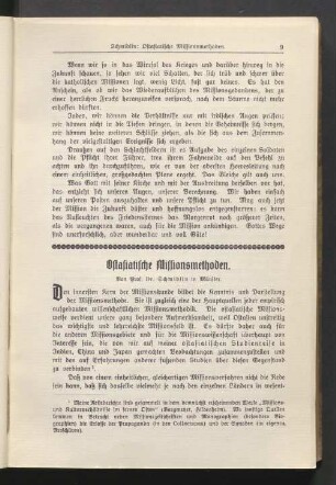 Krieg und Mission in den Siebenziger Jahren
