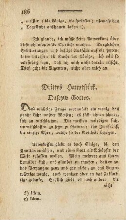 Drittes Hauptstück. Daseyn Gottes