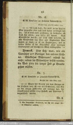 Nr. 6. G. M. Armfeldt an Fräulein Rudenschöld. Brüssel den 4ten November 1792