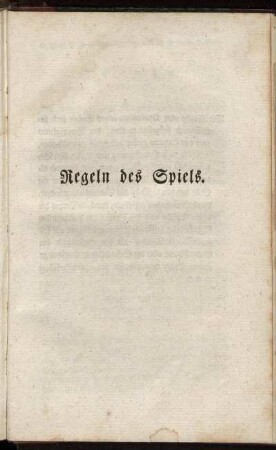 Regeln des Spiels.