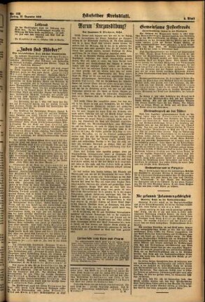 Zweite Ausgabe vom Freitag, den 23. Dezember 1938.