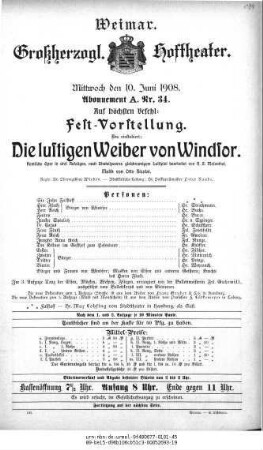 Die lustigen Weiber von Windsor