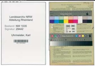 Entnazifizierung Karl Uhrmeister , geb. 27.12.1907 (Schlosser)