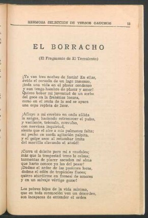 El borracho : (El fragmento de El Temulento)