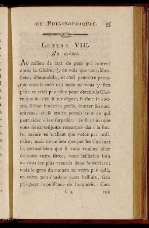 Lettre VIII. Au même. - Lettre XVI. Au même.