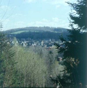 Panoramahöhe : Bad Gottleuba-Berggießhübel. Blick über Berggießhübel zur Panoramahöhe